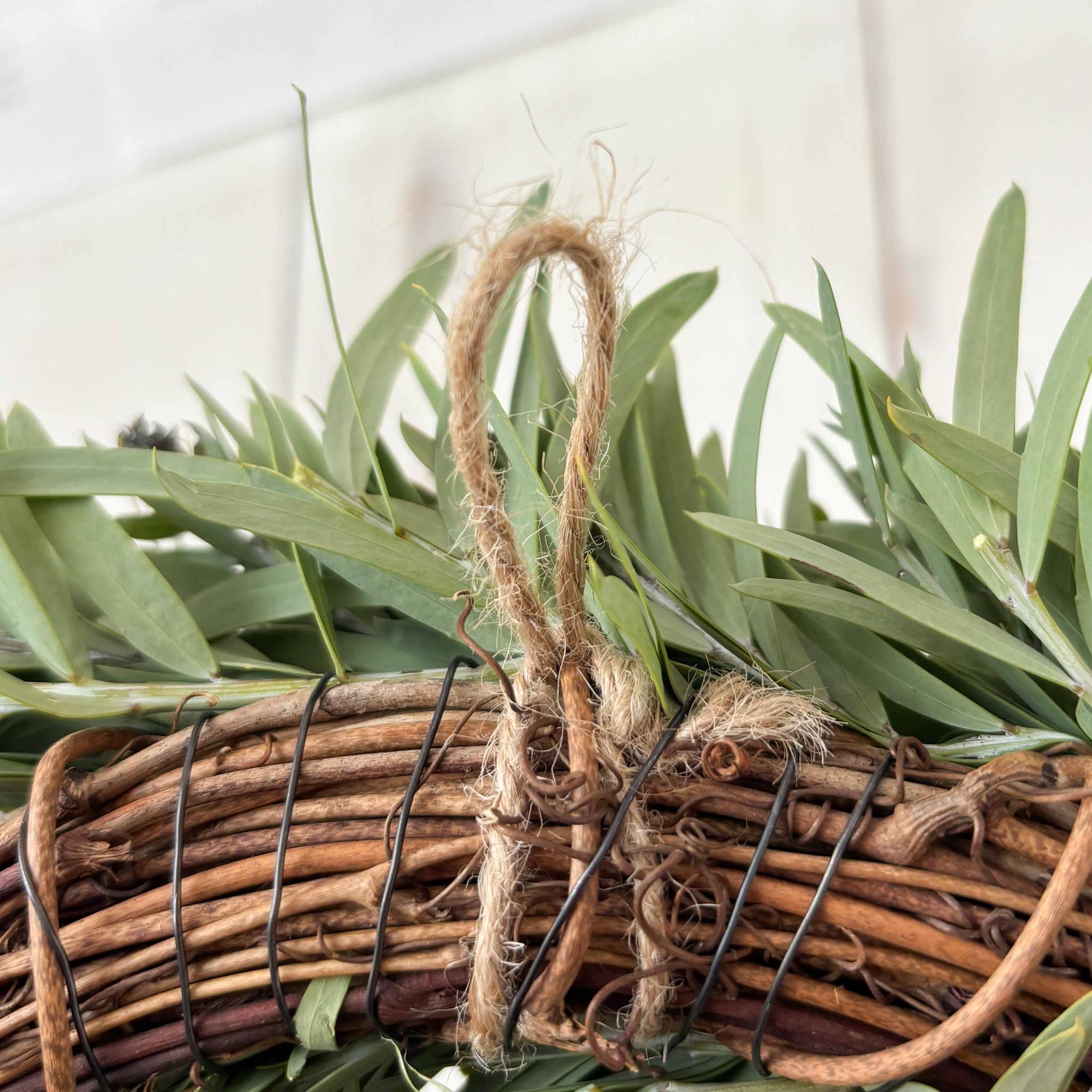 【早割】グリーンとピンクのドライフラワーリース｜ナチュラル派の母の日ギフトにも◎ | 11枚目